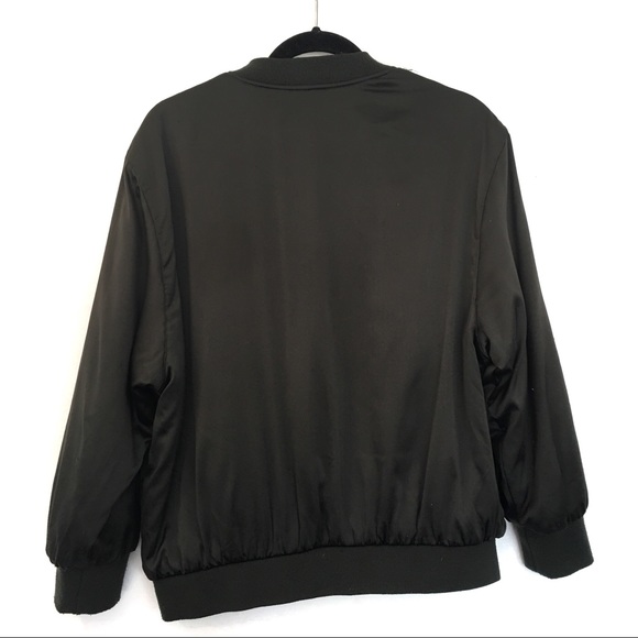 [ZARA] Silky Bomber Jacket w Zipper Pockets Size S - Picture 2 of 7